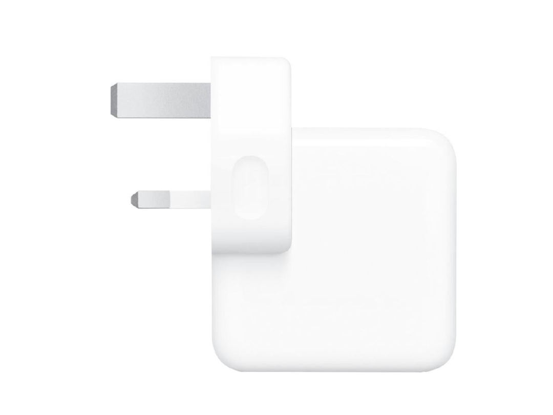محول طاقة بمنفذ USB-C مزدوج بقدرة 35 واط من أبل محول طاقة بمنفذ USB-C مزدوج بقدرة 35 واط من أبل
